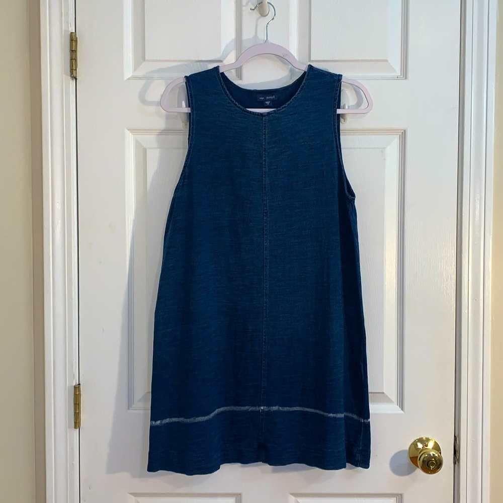 Pure Jill Indigo Sleeveless  100%Cotton dress